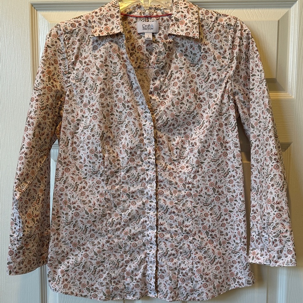 Sweet Croft & Barrow Floral Paisley Blouse